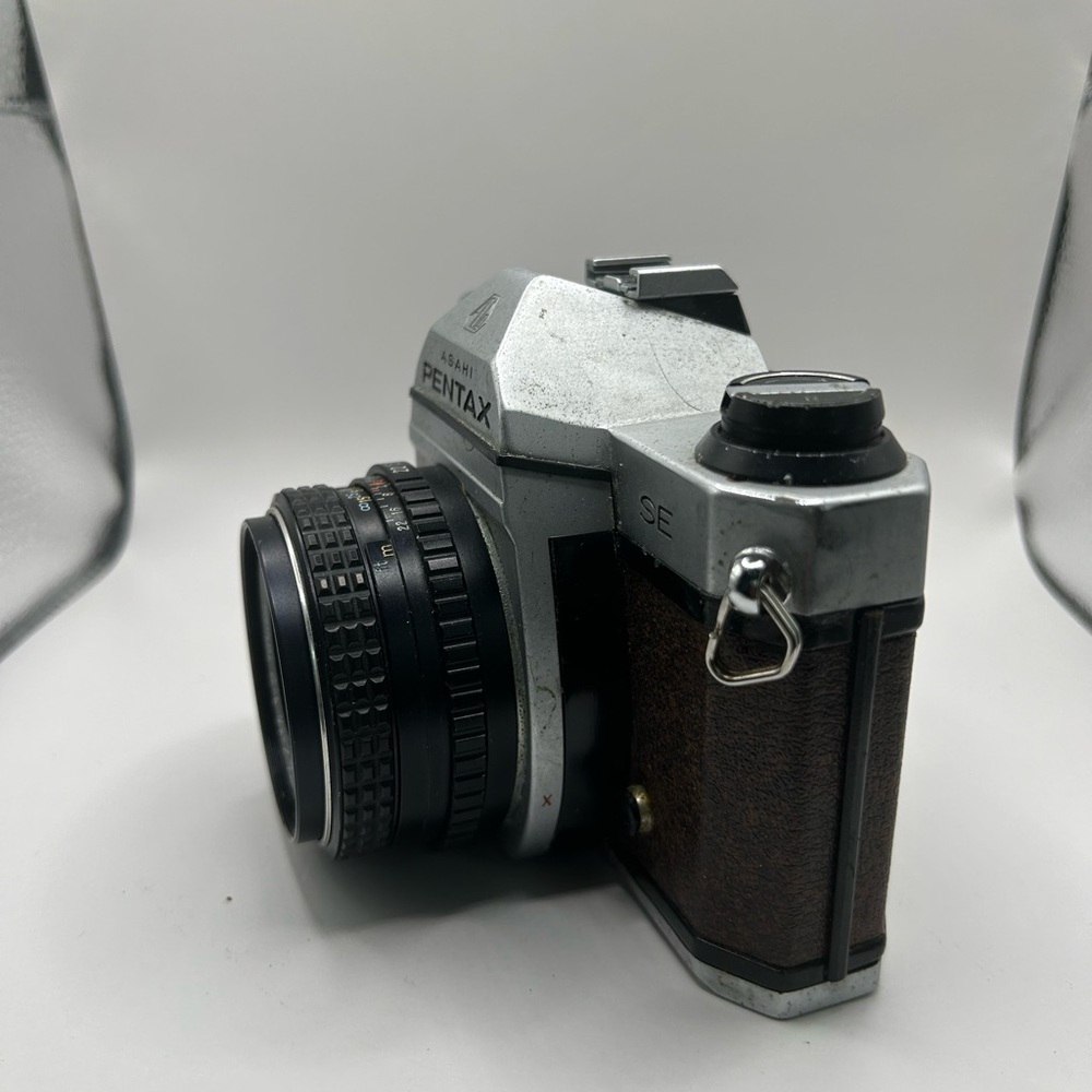 Brown Trim Asahi Pentax K1000 SE Film Camera w/ 50mm f2 Pentax Lens - Picture 6 of 7